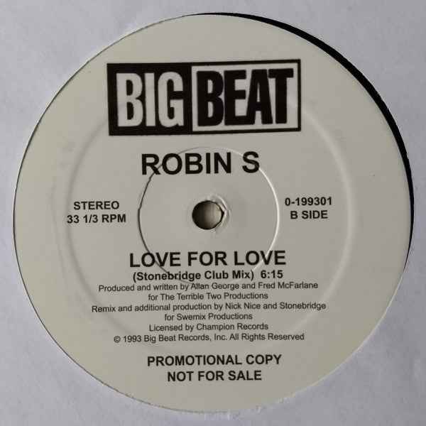 Robin S* : Show Me Love / Love For Love (12", Promo, RE, Bla)