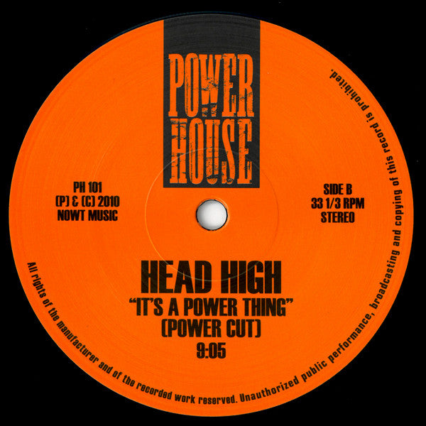 Head High : It's A Love Thing (Piano Invasion) (12")