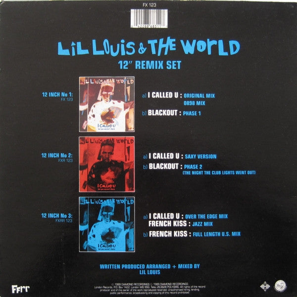 Lil' Louis & The World : I Called U (But You Weren't There) (12", Ltd, No1)