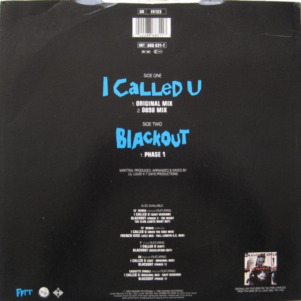 Lil Louis & The World* : I Called U (But You Weren't There) (12", Ltd, No1)