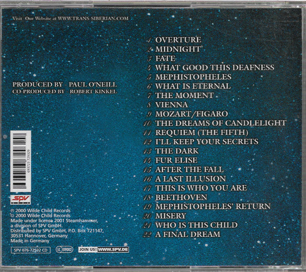 Trans-Siberian Orchestra : Beethoven's Last Night (CD, Album)