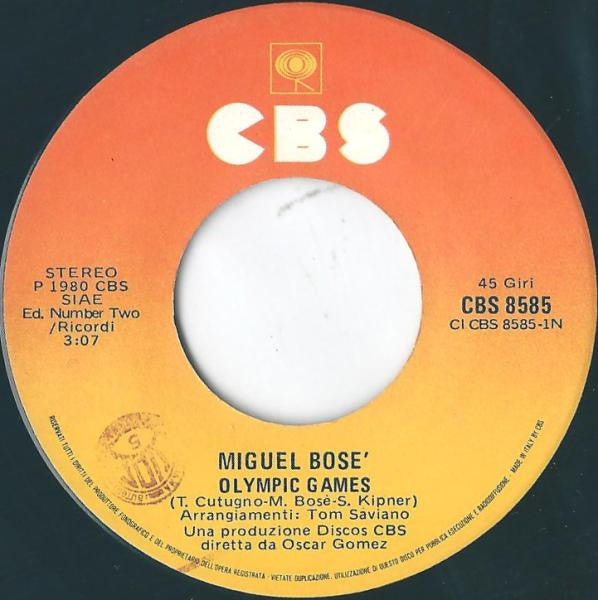 Miguel Bosé : Olympic Games  (7")