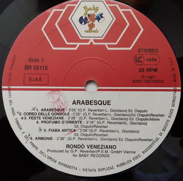 Rondò Veneziano : Arabesque (LP, Album)