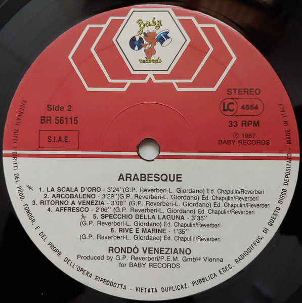 Rondò Veneziano : Arabesque (LP, Album)