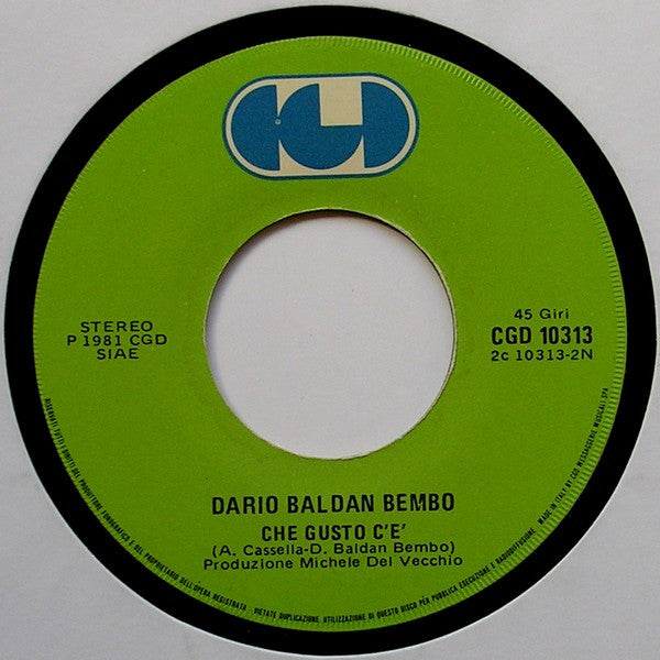 Dario Baldan Bembo : Tu Cosa Fai Stasera? (7", Single)