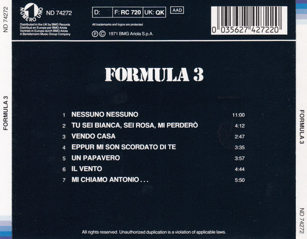 Formula 3 : Formula 3 (CD, Album)