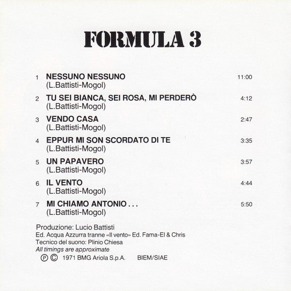 Formula 3 : Formula 3 (CD, Album)