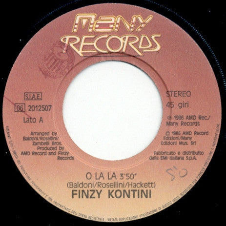 Finzy Kontini : O La La (7")