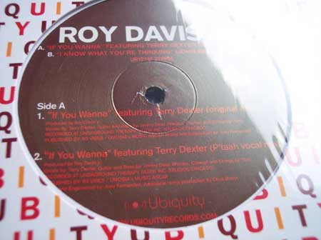 Roy Davis Jr. : If You Wanna / I Know What You're Thinking (12")