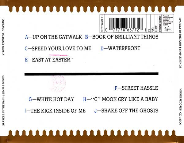 Simple Minds : Sparkle In The Rain (CD, Album, RP)