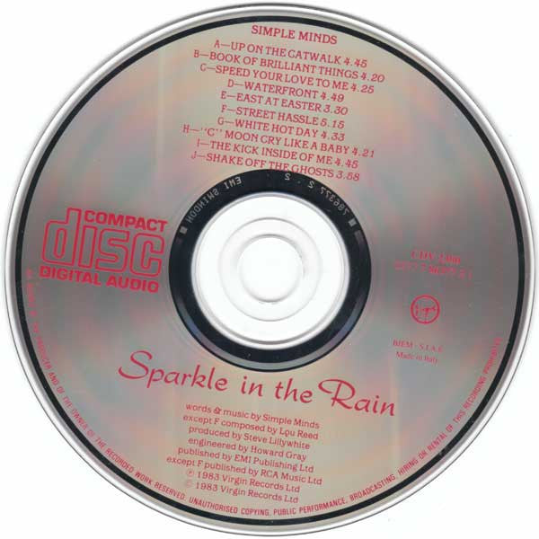 Simple Minds : Sparkle In The Rain (CD, Album, RP)
