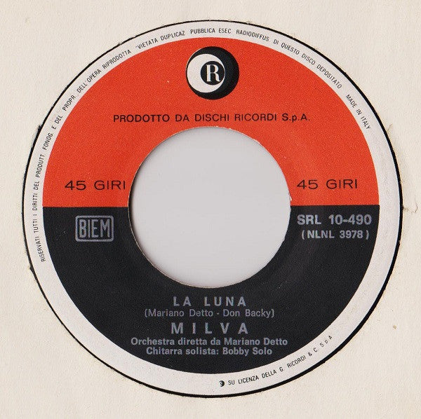 Milva : Canzone / La Luna (7")