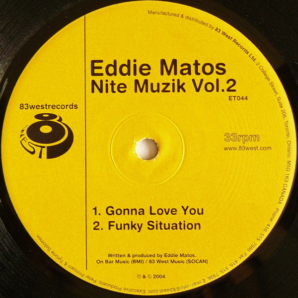 Eddie Matos : Nite Muzik Vol. 2 (12")