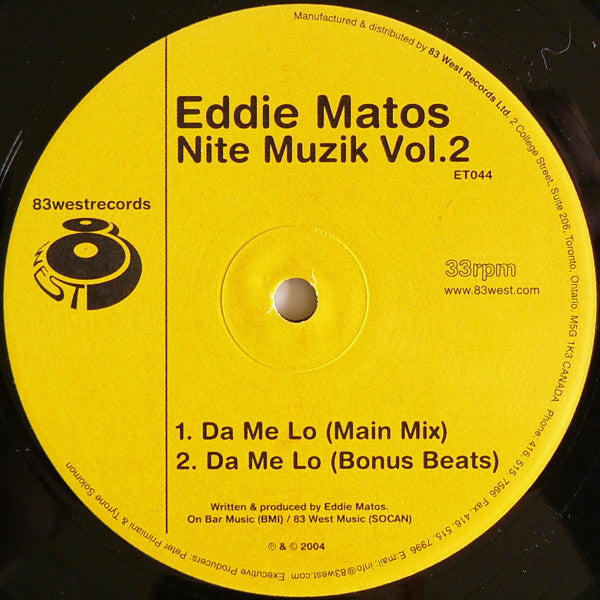 Eddie Matos : Nite Muzik Vol. 2 (12")