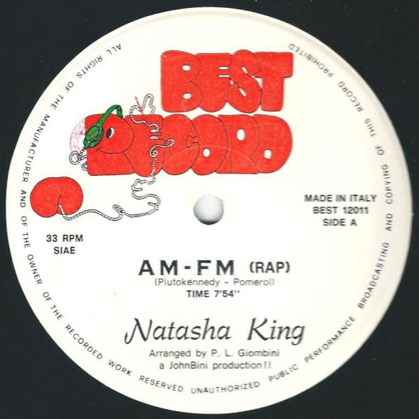 Natasha King : AM-FM (Rap) (12")
