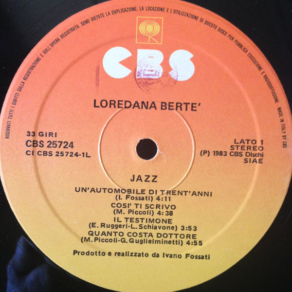 Loredana Berte'* : Jazz (LP, Album)