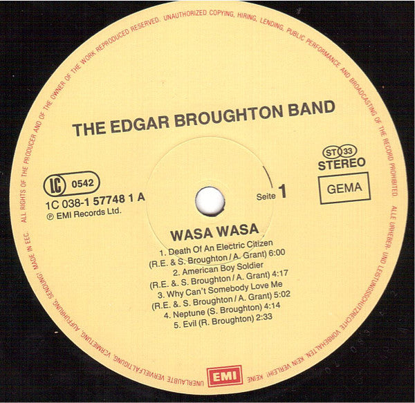 Edgar Broughton Band* : Wasa Wasa (LP, Album, RE)