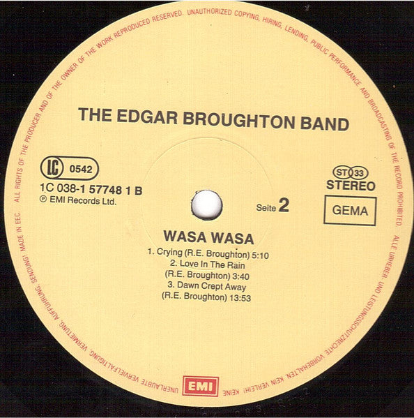 Edgar Broughton Band* : Wasa Wasa (LP, Album, RE)