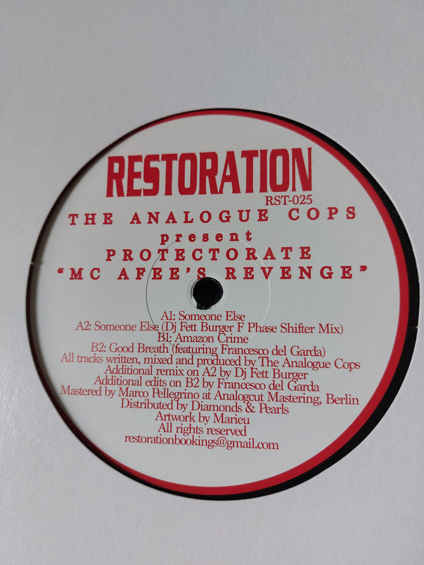 The Analogue Cops Present Protectorate* :  Mc Afee's Revenge (12")