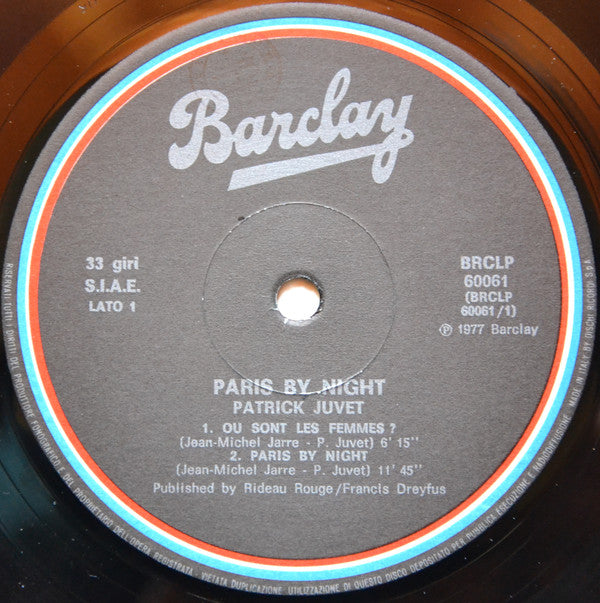 Patrick Juvet : Paris By Night (LP, Album)