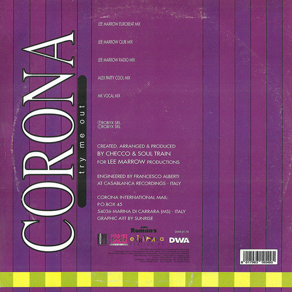 Corona : Try Me Out (12", Maxi)