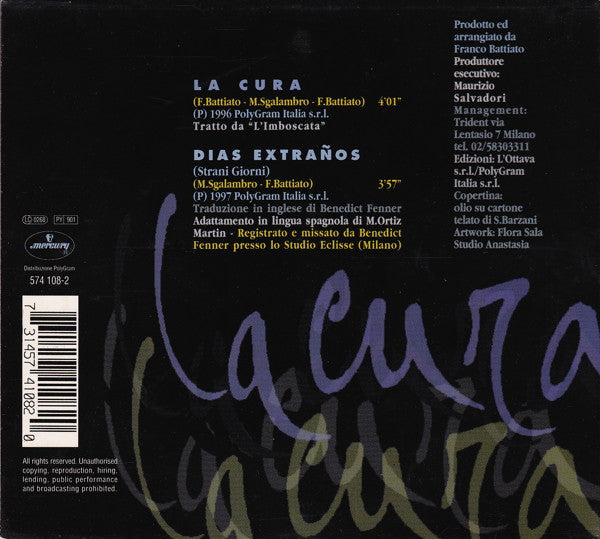 Franco Battiato : La Cura (CD, Single)