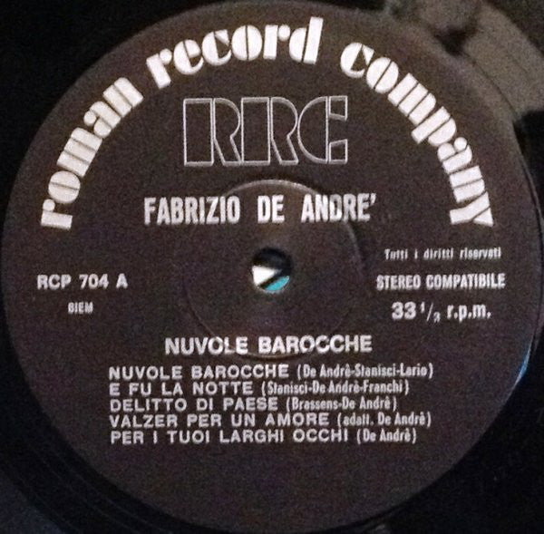 Fabrizio De André : Nuvole Barocche (LP, Comp)