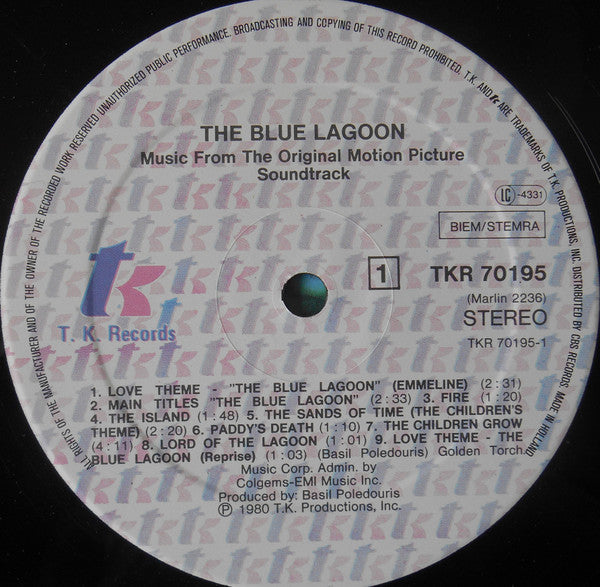 Basil Poledouris : The Blue Lagoon (LP, Album)