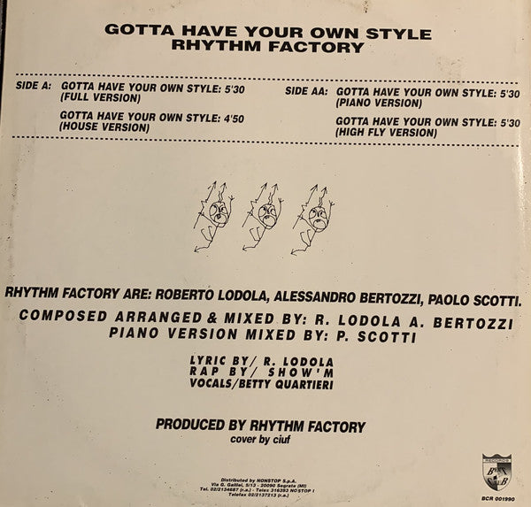 Rhythm Factory (2) by Roberto Lodola : Gotta Have Your Own Style (12")