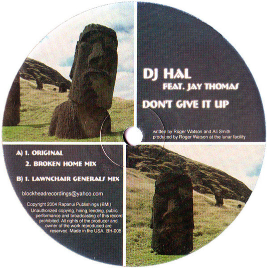 DJ Hal Feat. Jay Thomas : Don't Give It Up (12")