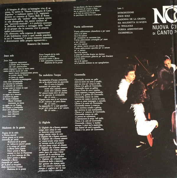 NCCP* : Nuova Compagnia Di Canto Popolare (LP, Album, Gat)