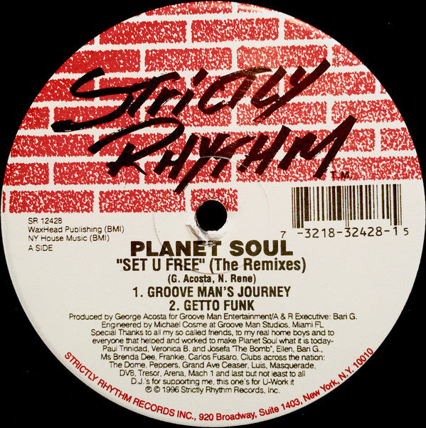 Planet Soul : Set U Free (The Remixes) (12")