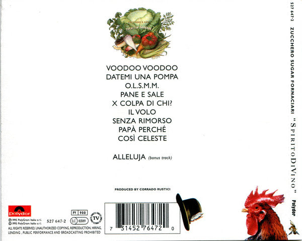 Zucchero Sugar Fornaciari* : SpiritoDiVino (CD, Album)