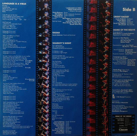 Laurie Anderson : Home Of The Brave (LP, Album)