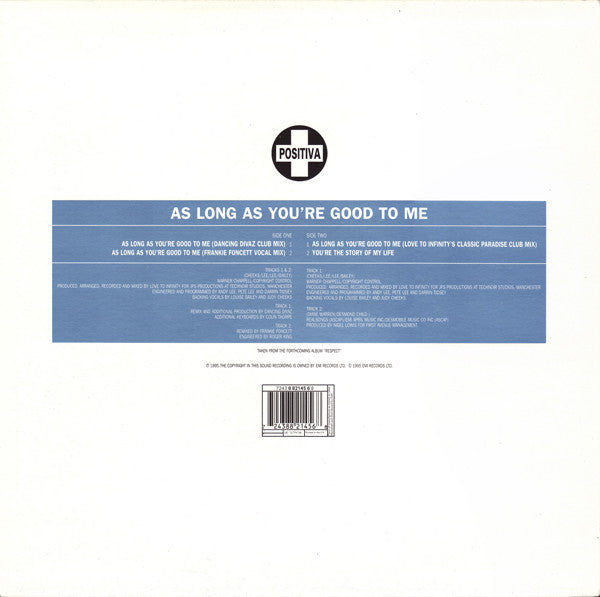 Judy Cheeks : As Long As You're Good To Me (12")