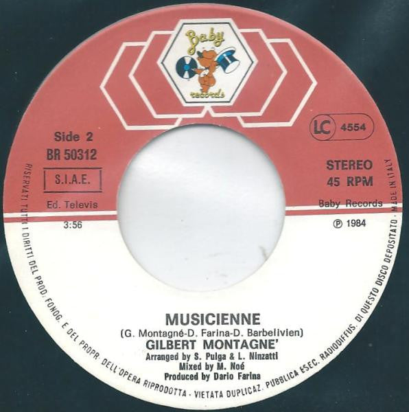 Gilbert Montagné : Just For Tonight / Musicienne (7")