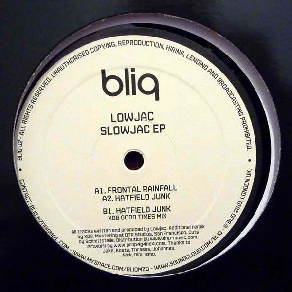 Lowjac : Slowjac EP (12")