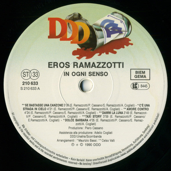 Eros Ramazzotti : In Ogni Senso (LP, Album)