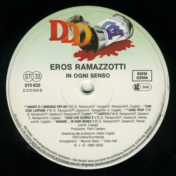 Eros Ramazzotti : In Ogni Senso (LP, Album)
