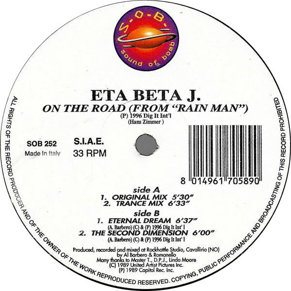 Eta Beta J. : On The Road (From "Rain Man") (12")