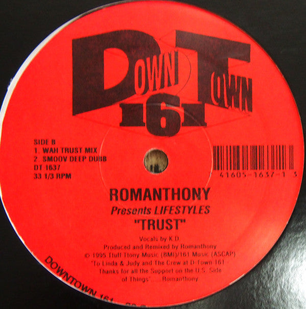 Romanthony Presents Lifestyles : Trust (12")