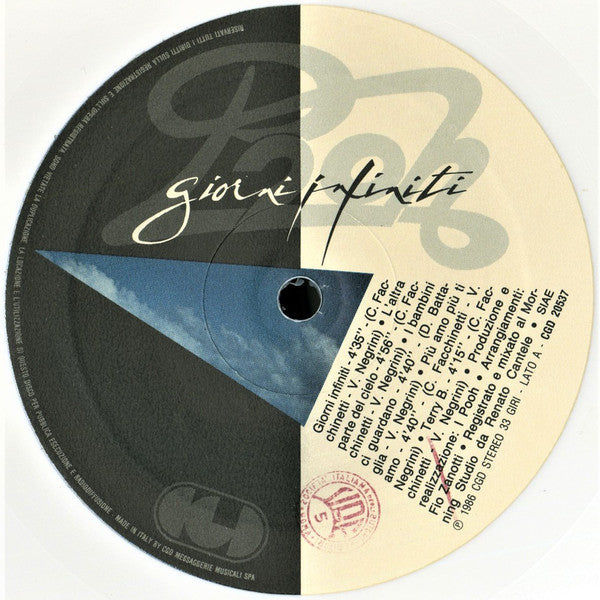 Pooh : Giorni Infiniti (LP, Album, Whi)