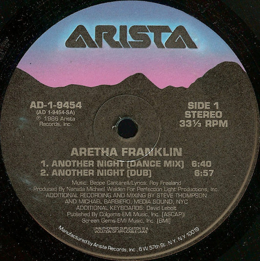 Aretha Franklin : Another Night (12", Single)