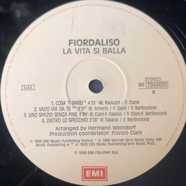 Fiordaliso : La Vita Si Balla (LP, Album)