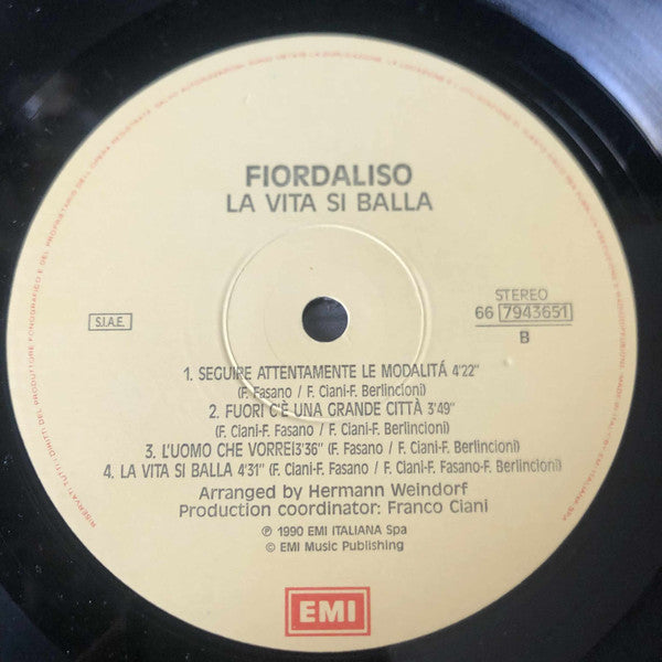 Fiordaliso : La Vita Si Balla (LP, Album)