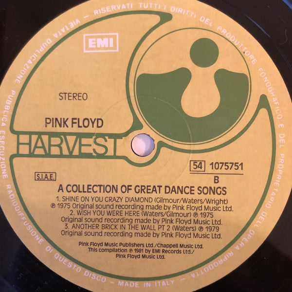 Pink Floyd : A Collection Of Great Dance Songs (LP, Comp, RE)