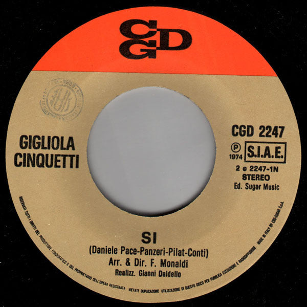 Gigliola Cinquetti : Sì (7")