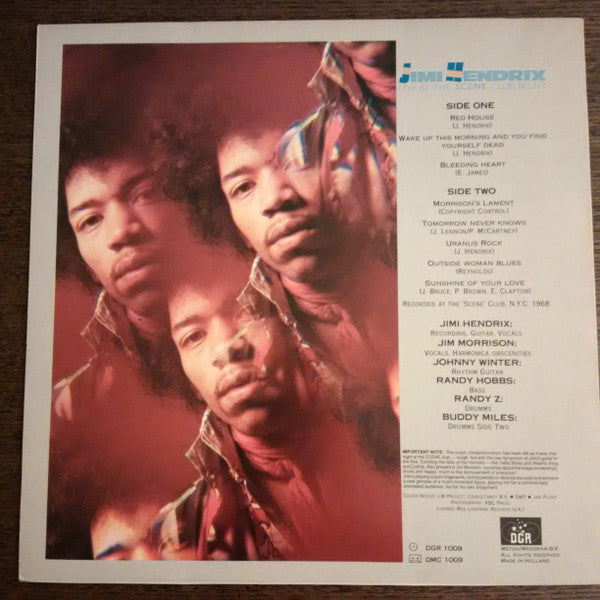 Jimi Hendrix : Live At The Scene Club, N.Y., N.Y. (LP, Album)