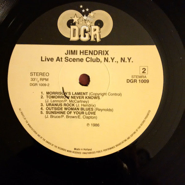 Jimi Hendrix : Live At The Scene Club, N.Y., N.Y. (LP, Album)