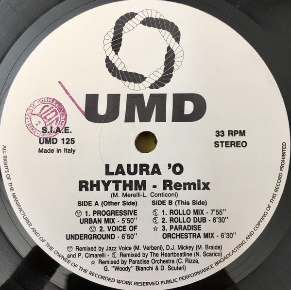 Laura O : Rhythm (Remix) (12")